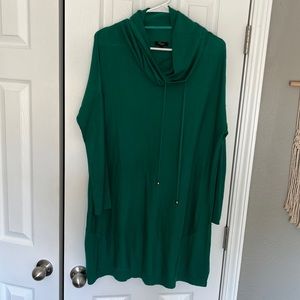 Cupio Emerald Green Cowl Neck Sweater Dress